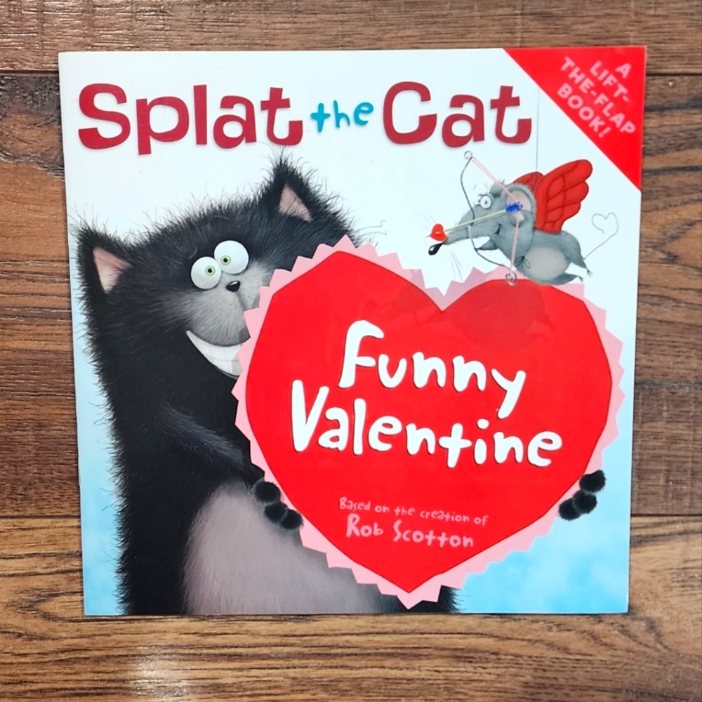 Splat the Cat Funny Valentine Children's Fiction Paperback Lift the Flap Book